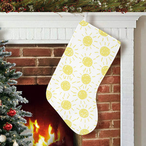 hand drawn sun pattern Christmas Stocking
