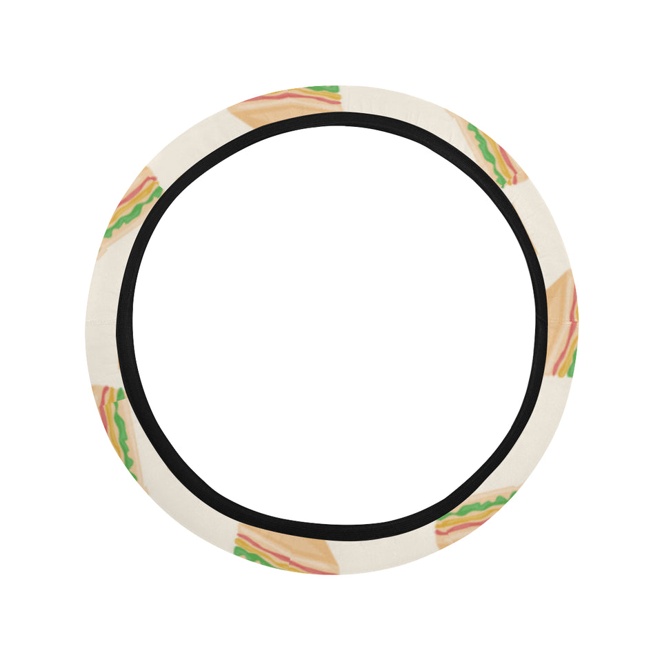 Sandwich Pattern Print Design 01 Car Steering Wheel Cover