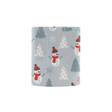 Snowman christmas  tree snow gray background Morphing Mug Heat Changing Mug