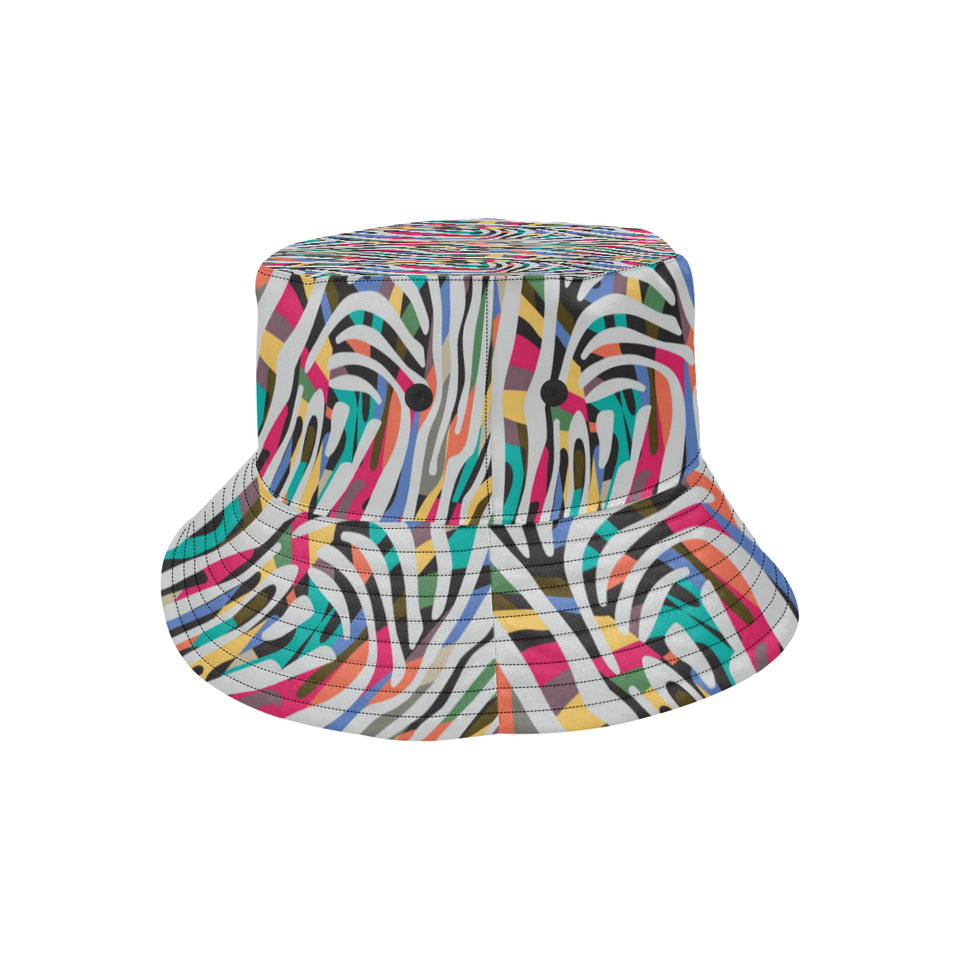 Colorful zebra skin pattern Unisex Bucket Hat