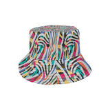 Colorful zebra skin pattern Unisex Bucket Hat