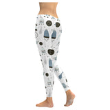 Hand drawn space elements space rocket star planet Women's Legging Fulfilled In US