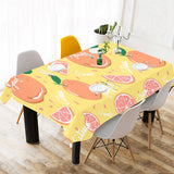 Grapefruit yellow background Tablecloth