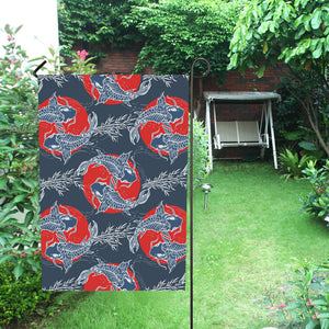 Koi Fish Carp Fishs hand drawn japanese art House Flag Garden Flag