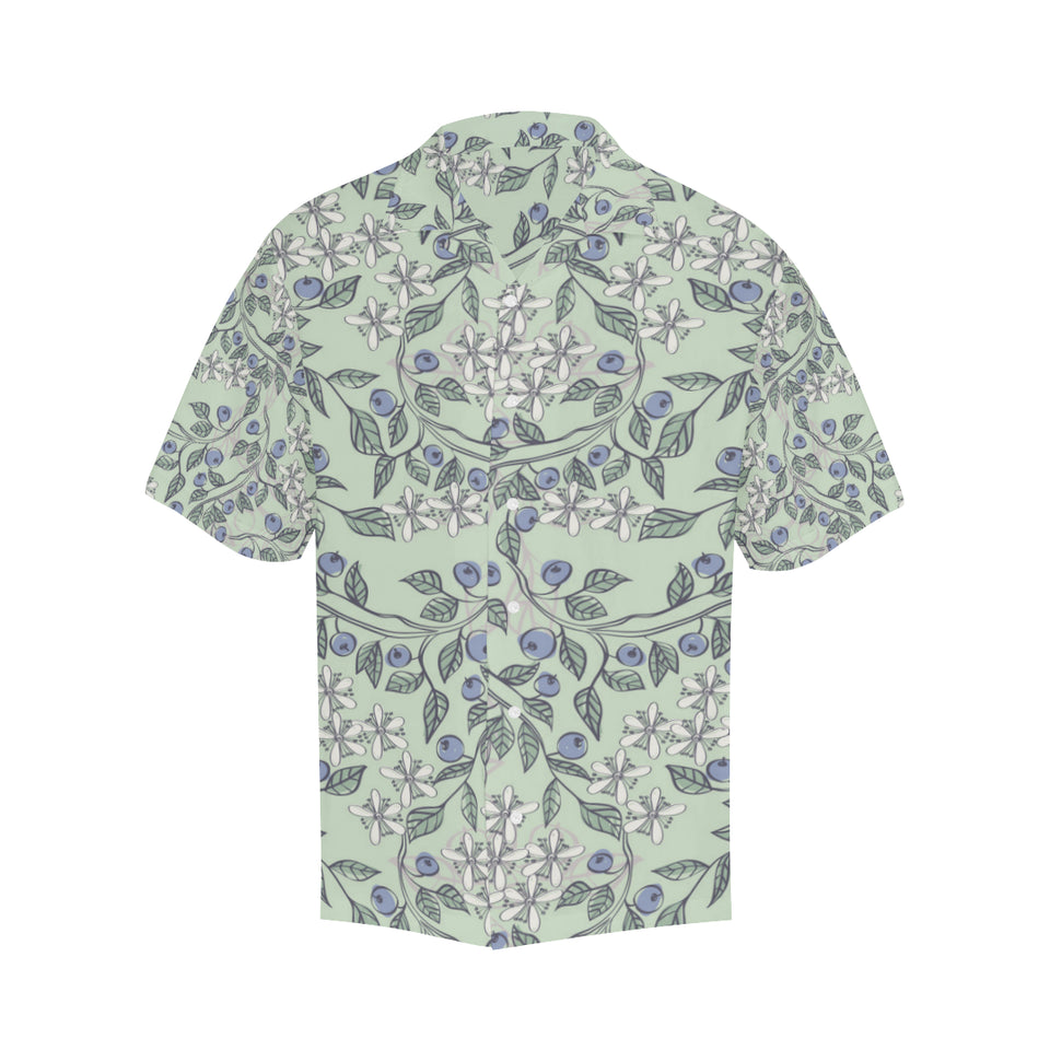 hand drawn blueberry pattern Men's All Over Print Hawaiian Shirt