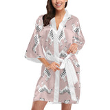 Cute zebra pattern Women's Short Kimono Robe