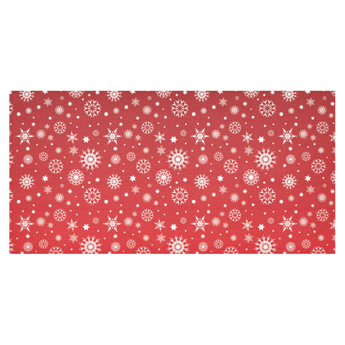 Snowflake pattern red background Tablecloth