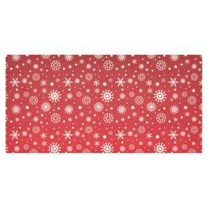 Snowflake pattern red background Tablecloth