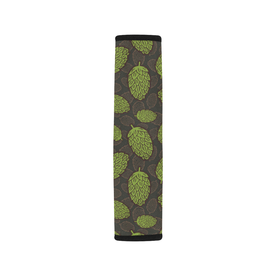Hop pattern black background Car Seat Belt Cover
