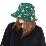 Kangaroo leaves pattern Unisex Bucket Hat