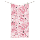 Pink flamingos pattern background Bath Towel