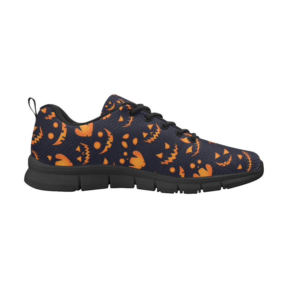 Halloween pattern Pumpkin background Women's Sneaker Shoes