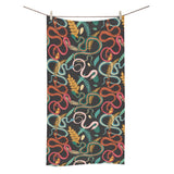 Colorful snake plant pattern Bath Towel