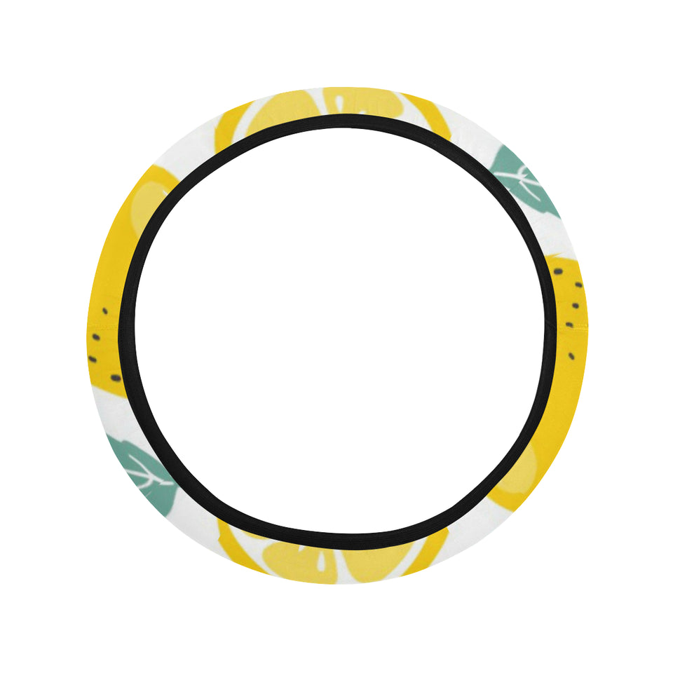 lemon design pattern Car Steering Wheel Cover