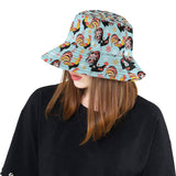 Rooster chicken cock snowfalke Unisex Bucket Hat