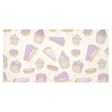Cakes pies tarts muffins and eclairs purple bluebe Tablecloth