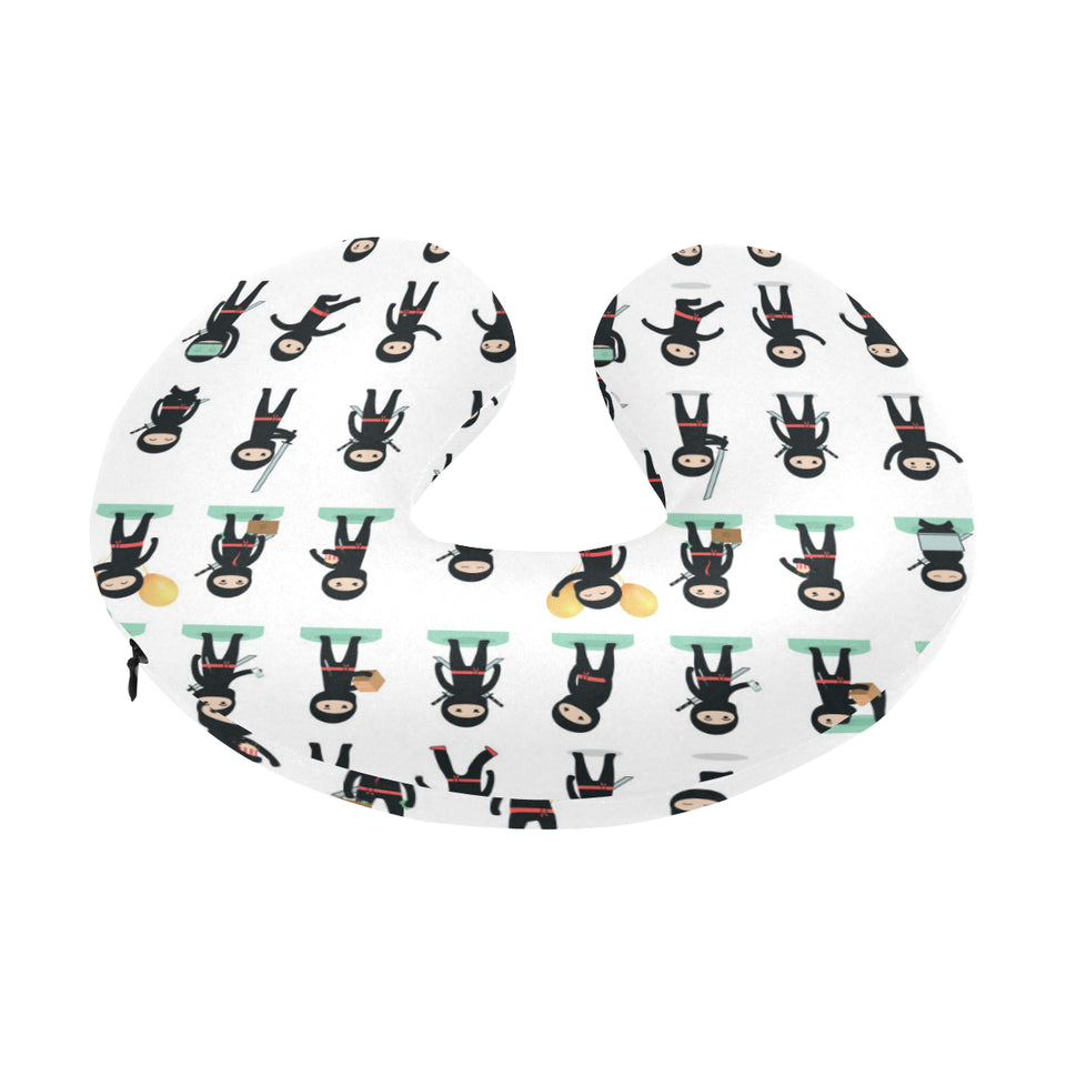 Cute ninja katana sword pattern U-Shaped Travel Neck Pillow