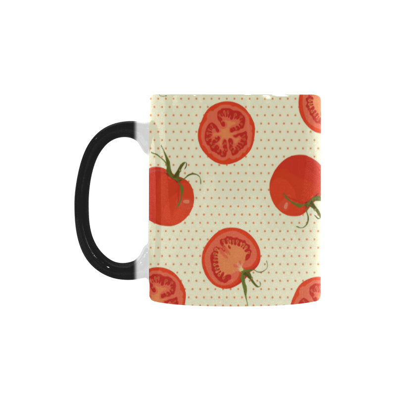Tomato dot background Morphing Mug Heat Changing Mug