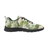 White orchid flower tropical leaves pattern Men's Sneaker Shoes