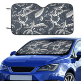 Piano Pattern Print Design 02 Car Sun Shade