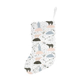 Polar bears star poka dot pattern Christmas Stocking