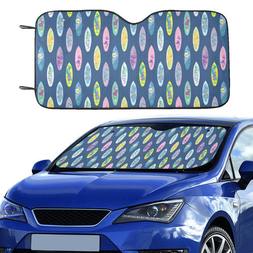 Surfboard Pattern Print Design 03 Car Sun Shade