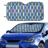 Surfboard Pattern Print Design 03 Car Sun Shade