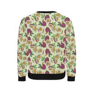Paassion fruit pattern Men's Crew Neck Sweatshirt