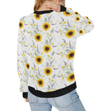 beautiful sunflowers pattern Women's Crew Neck Sweatshirt