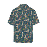 Raccoon tropical leaves pattern Men's All Over Print Hawaiian Shirt