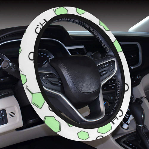 Chemistry Periodic Table Pattern Print Design 03 Car Steering Wheel Cover