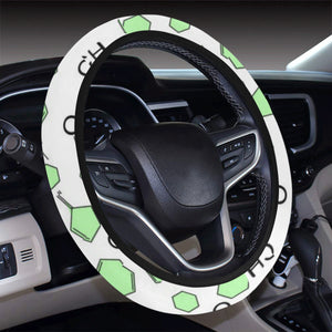 Chemistry Periodic Table Pattern Print Design 03 Car Steering Wheel Cover