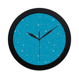 Airplane cloud grey background Elegant Black Wall Clock