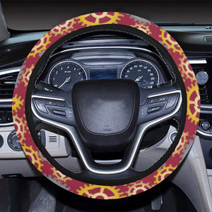 Gear Pattern Print Design 04 Car Steering Wheel Cover