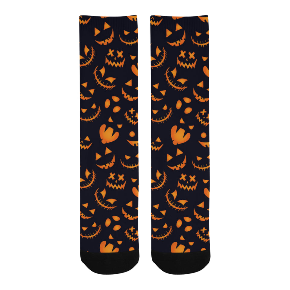 Halloween pattern Pumpkin background Crew Socks