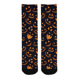 Halloween pattern Pumpkin background Crew Socks