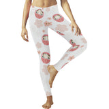 Daruma japanese wooden doll cherry blossom flower Women's Legging Fulfilled In US