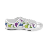 Grape pattern Men's Low Top Shoes White