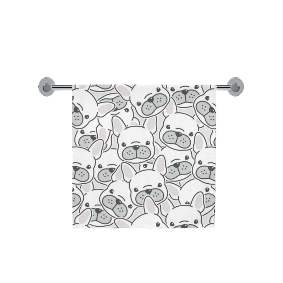 Cute french bulldog head pattern Bath Towel