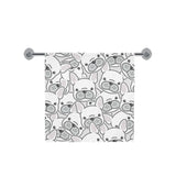 Cute french bulldog head pattern Bath Towel
