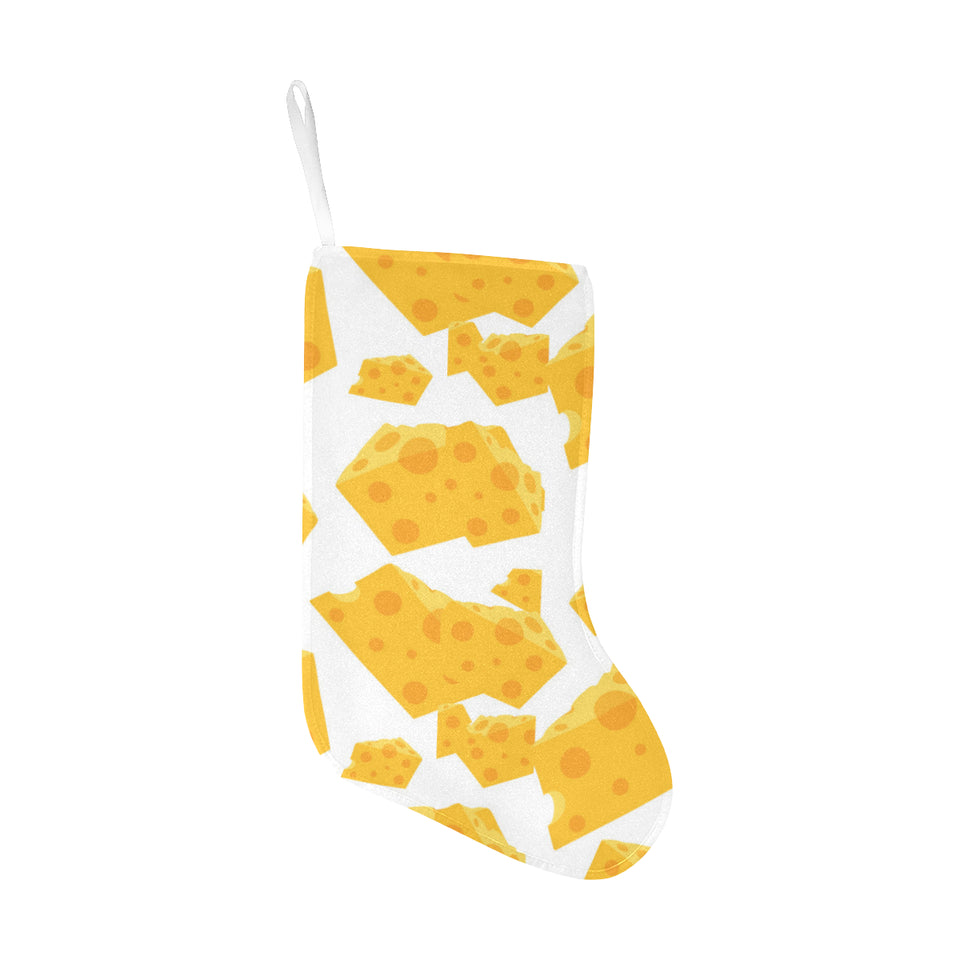 Cheese slice pattern Christmas Stocking