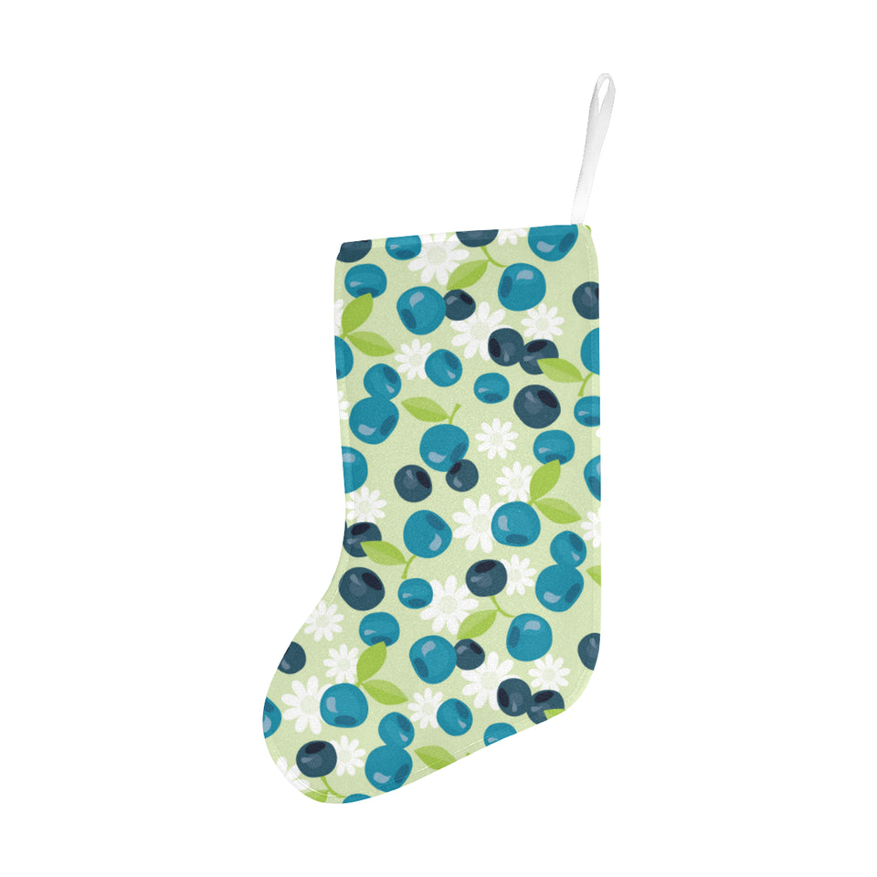 blueberry flower pattern Christmas Stocking