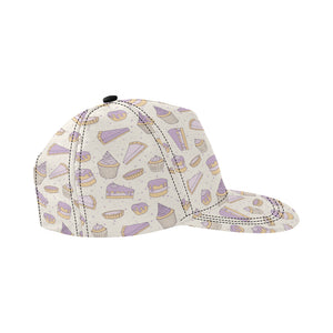 Cakes pies tarts muffins and eclairs purple bluebe All Over Print Snapback Cap