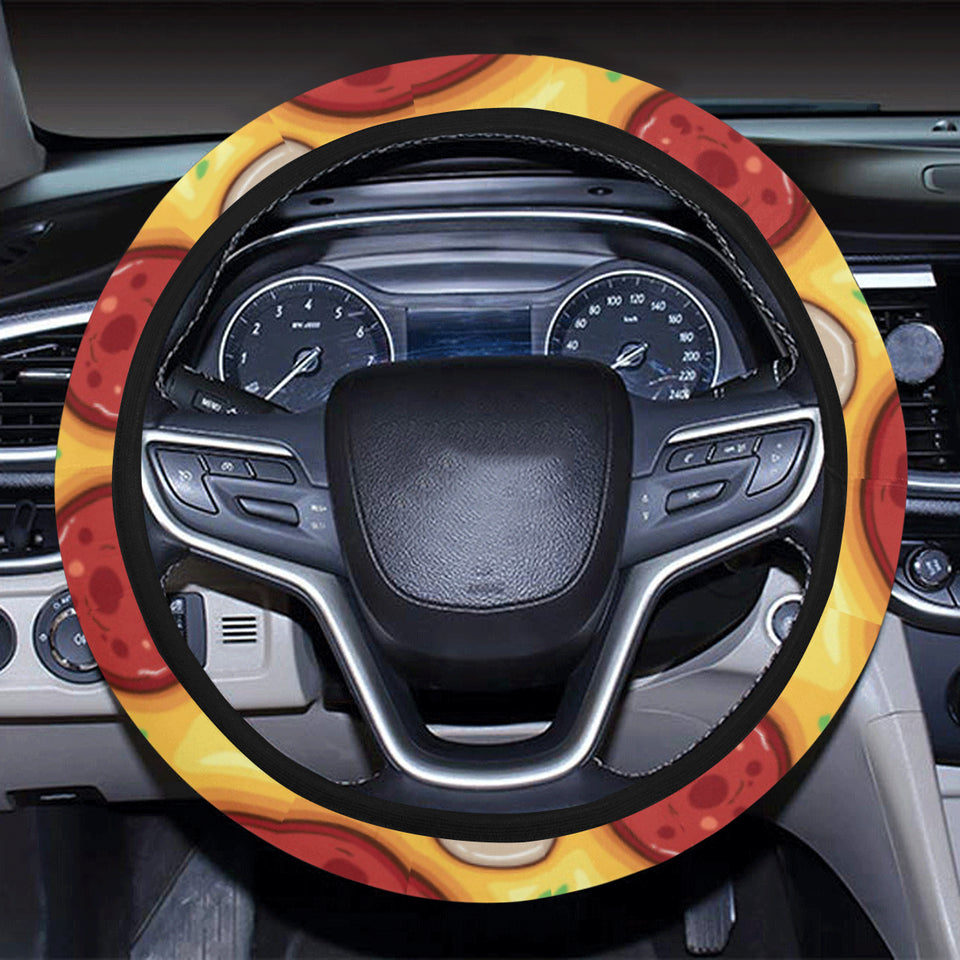 Pizza texture pattern Car Steering Wheel Cover