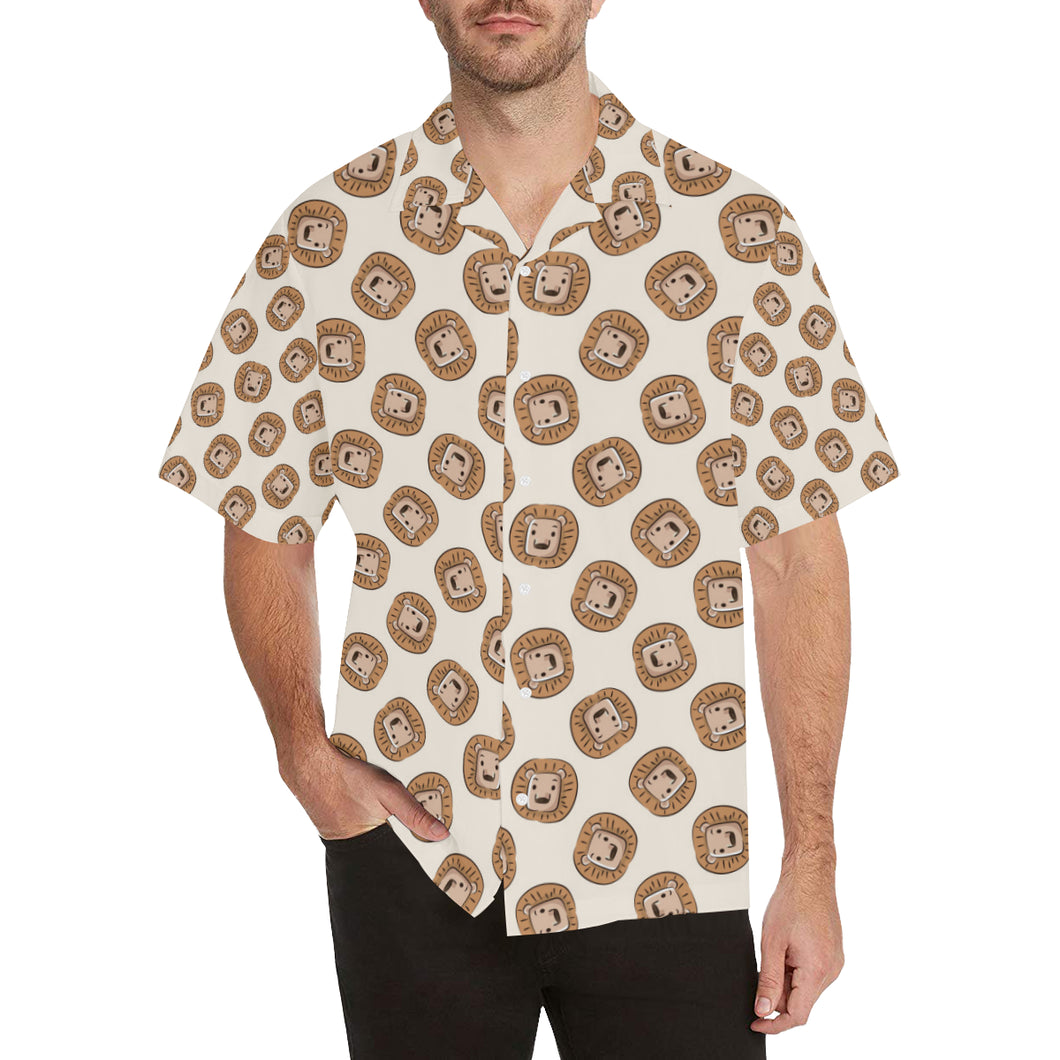 Lion Pattern Print Design 01 Men's All Over Print Hawaiian Shirt (Model T58)