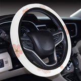 Daruma japanese wooden doll cherry blossom flower Car Steering Wheel Cover