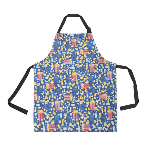 Popcorn Pattern Print Design 01 All Over Print Adjustable Apron