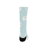 White cute hamsters heart pattern Crew Socks