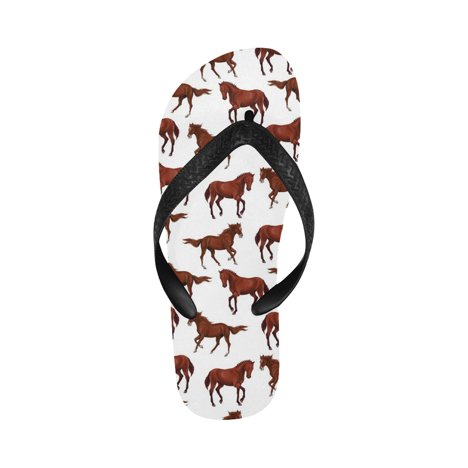 Horses running pattern background Unisex Flip Flops