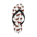 Horses running pattern background Unisex Flip Flops